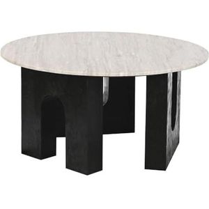 Home ESPRIT Patio bijzettafels merk model salontafel marmer handvat hout 80 x 80 x 40 cm