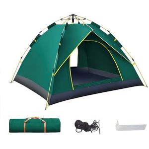 Campingtent voor 2 personen, pop-up licht, koepel, campingtent, 200 x 150 cm, 4 seizoenen, waterdicht, automatisch, tent voor kamperen, wandelen (groen)
