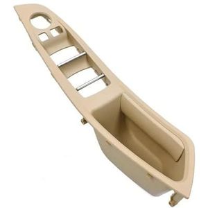 Voor 5 Serie F10 F11 F18 520 523 Voordeur Binnenhandgreep Deurpaneel Bestuurdersstoel Schakelaar Frame Cover QAQMHVCVB(LHD Beige)