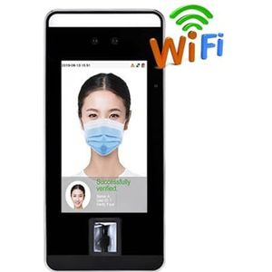 Inklokken in Machine, SpeedFace-V5L ADMS Zichtbaar licht Vingerafdrukherkenning Gemaskeerde gezichtsdetectie Deurtoegangscontrole Tijdregistratie Kantoorponsklok(Color:Speedface-V5L,Size:ENGLISH_PLUG)