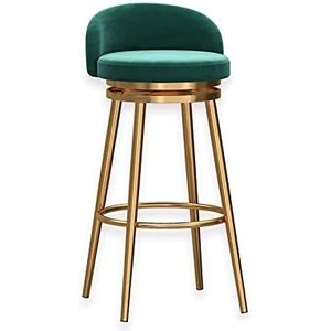 AADDFDD Barkrukken barstoelen moderne barkruk set van 1/2, toonhoogte kruk fluweel gestoffeerde draaibare barstoel goud metalen frame (zithoogte: 65 cm)