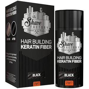 The Shave Factory Hair Building Fibers Haargroei - 21gr - Zwart