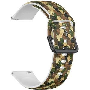 RYANUKA Compatibel met Ticwatch Pro 3 Ultra GPS/Pro 3 GPS/Pro 4G LTE / E2 / S2 (Funny Cats Camouflage) 22 mm zachte siliconen sportband armband armband, Siliconen, Geen edelsteen