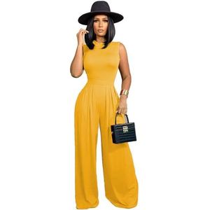 yk8fass Eendelig pak wijde pijpen broek nj-4011 (XXL, geel)