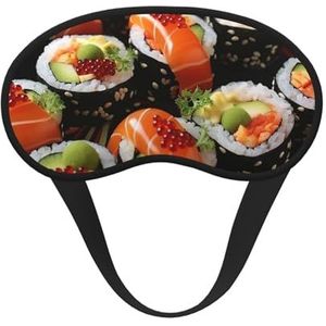 Japanse sushi-garnalen slaapmasker, zacht, comfortabel oogmasker met verstelbare riem, verduisterend, oogslaapschaduwhoes voor vrouwen, meisjes, mannen, reizen, yoga, dutje in ploegendienst