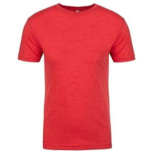 Next Level Heren Tri-Blend T-shirt met ronde hals (S) (vintage rood), Vintage Rood