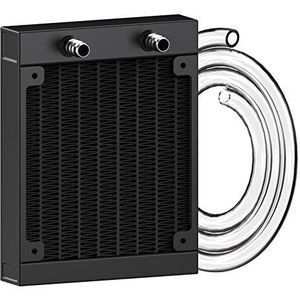 CLDIY Waterkoeler, 12-buiss aluminium warmtewisselaar koeler met buis voor PC CPU-computer waterkoelsysteem DC12V 120mm