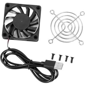 2 stuks voor SXDOOL 60mm x 10mm 6cm USB-ventilator 5V borstelloos dubbele bal voor pc-computerbehuizingkoeler Raspberry Pi-radiatorventilatie