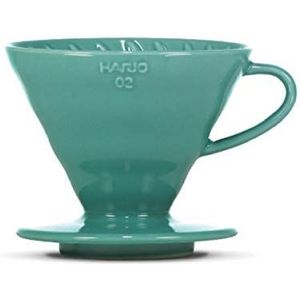 Koffiefilter/handfilter V60 van porselein maat 02 Turquoise Green van HARIO