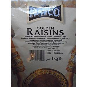 Natco Gouden rozijnen 1 kg (Pack van 2)