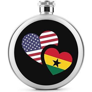 Ghana Amerikaanse vlag roestvrij staal wijnfles voor mannen vrouwen fles draagbare drank fles voor bruiloft reizen