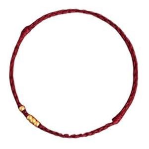 Handgemaakte gelukspaar armbanden rode draad Chinese dierenriem jaar charme accessoires geschikt for armband verjaardagscadeaus feestartikelen(Color:Wine red 13)
