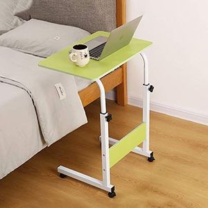 Laptop Bureau met wielen, in hoogte verstelbaar, plat verpakt, for thuis en ziekenhuis(Green)
