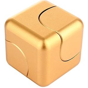 Fidget spinner Decompress the metal cube spin the spinning cube to relieve anxiety help improve concentration (Gold)