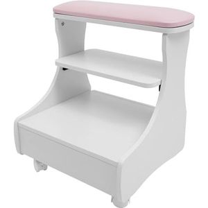 Kllkmmws Pedicure manicure voetsteun schoonheid voetsteun pedicure voetkruk standaard massagestation voor schoonheidssalon nagel/thuis (roze)