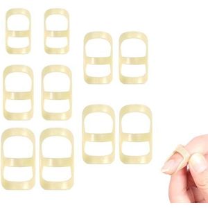 TECKI 10er-set Vinger Beschermer - Kunststof Klikvingerspalk, Waterdichte Vinger Stabilisator, voor Gewonde Vingers, Toetsenbordhanden, Muishanden (Maten: 6, 7, 8, 9, 10)