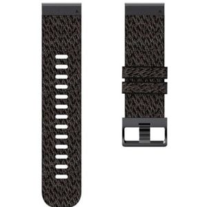 Fit For Garmin Fenix7pro 22 26 mm nylon band polsband geschikt for Fenix5/5X/5XPlus/6/6X/6XPro/7/7X/3/3HR Easy Fit horlogeband Tactix7 armband (Color : Black gray, Size : Forerunner 935 945)