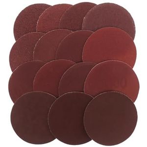 Schuurschijven, ronde schuurschijven, pads, 50 stuks 2 inch 50 mm schuurschijven, rond schuurpapier, korrel 60-2000, schuurpapier met klittenband, schuurmiddel for het polijsten van hout(180)