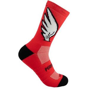 RUNNING vleugelsokken voor dames en heren, anti-blaren, anti-geur, compressie, naadloos, grappig, originele kleuren, gemaakt in Spanje. (DE/NL/SE/PL, Numeriek, 46, 48, Regular, Regular, Rood)