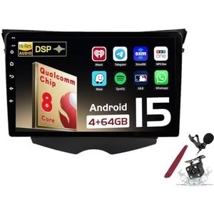Android 15 Autoradio Sat Navi voor H-yundai Veloster FS (2011-2017) 9 Inch Touchscreen Multimedia Speler met Draadloze Carplay GPS Navigatie FM RDS Bluetooth 5G-WiFi SWC DSP,M100s