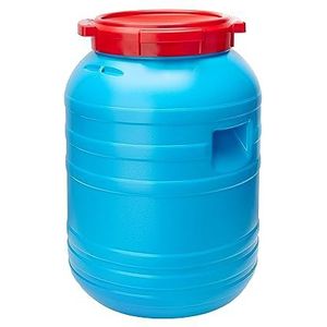 Garronda Plastic vat voedselvat HDPE-kunststof regenton voor tuin GD-0055 (blauw, 30 liter)
