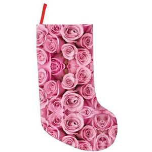 Roze Rose Print Kerst Kousen,Vakantie Party Decoraties