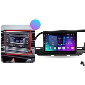 ZWCLSH Android Radio Compatibel met Hyundai Elantra 6 2015-2019 Autoradio GPS Navigatie 9 Inch QLED Touchscreen Draadloze Carplay Android Auto 4G LTE Wifi SWC DSP Achtercamera, A,1NF