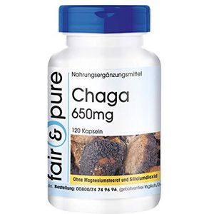 Fair & Pure® - Chaga capsules 650mg (Inonotus obliquus) - natuurlijk - vegan - 120 capsules