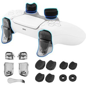 NiTHO FPS Gaming Kit Compatibel met PS5 Controllers, Set van 2 Analoge Mini-Stickversterkers, Set van 2 Ergonomische Verlengtriggers en Knoppen, 3 Maten van 2 Gameplay-Bediening Concave Duimgrepen