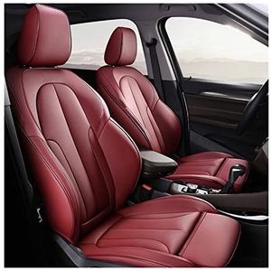 Stoelhoezen Beschermhoezen Lederen Auto Seat Cover Set Custom Voor Voor Cayman Voor Macan Voor Panamera Voor Cayenne Voor Boxster Automobiles Stoelhoezen(WIJN ROOD,One Size)