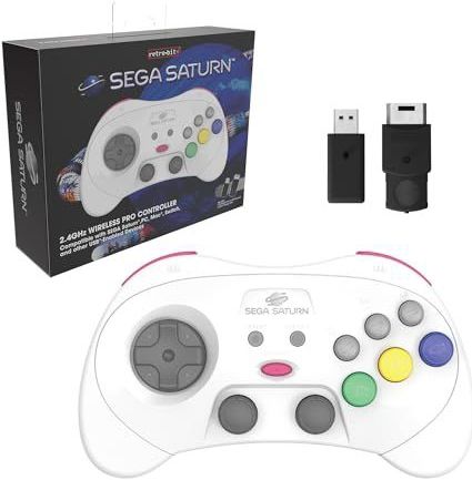 Retro-Bit - SEGA Saturn - Draadloze Controller - Wit