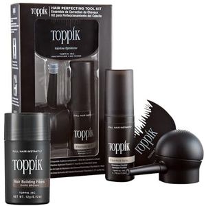 Toppik Starterkit incl. haarverdichter, 12 g, strooihaar, haarvezels, roodbruin