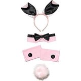 Bristol Novelty DS089 Bunny Girl Set Roze en Zwart, One Size