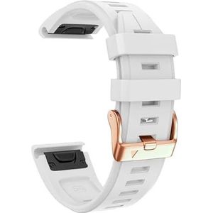 SCHIK Rose Gouden Gesp 20mm Siliconen Horloge Band Voor Garmin Fenix 5S Plus 6S Pro Smartwatch Quick Release Kleurrijke Band Polsband Riem, 20mm Fenix 6S 6SPro, agaat