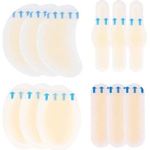 12 STKS Blister Bandages, Gel Blister Kussen Pads Onzichtbare Blister Pleisters Hydrocolloïde Waterdichte Blister Hak Protector Blister Guard Blister Preventie Patches Blister Behandeling Voor Voeten