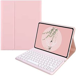 Toetsenbord voor Lenovo Tab P11 Pro, 11,5 inch TB-J706 TB-716, afneembaar, magnetisch, dun, leer, met bluetooth-toetsenbord, draadloos, QWERTY-lay-out voor Lenovo Pad Pro 11,5 inch, roze