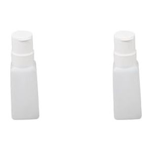 2 set Plastic Lege Nagellak Remover Pomp Dispenser Aceton Push Down Fles Vierkant, Wit