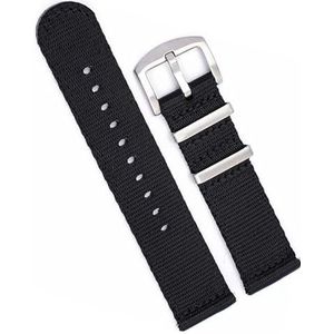 yeziu Quick Release Nylon watch Strap For Huawei Spring Bar Military Watchband For Samsung(Color:Black Yellow,Size:18mm)