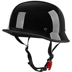 Motorhelm, Pothelm ECE-goedgekeurde Skateboard, Helikopterhelm, Jethelm, Retro, Volwassen Heren, Dames, Bromfiets, Scooter(55cm~62cm)