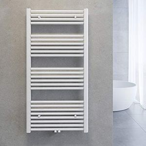 SONNI radiator handdoekdroger badkamer middenaansluiting handdoekverwarmer badkamerradiator recht antraciet/wit