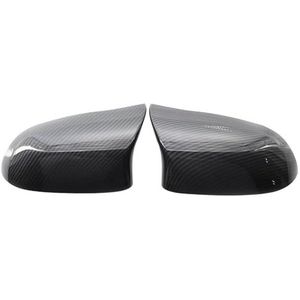 Achteruitkijkspiegelbehuizingen Vervanging Carbon Zwart Achteruitkijkspiegel Cover Cap Voor B&MW X3 Serie F25 2014-2018 51167365114 51167365113 1 Paar Achteruitkijkspiegelbehuizing(Carbon fiber patter