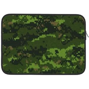 Groene Leger Digitale Camouflage Gedrukt Laptop Sleeve Bag Duurzaam Laptop Case Computer Draagtas Beschermhoes 13 Inch