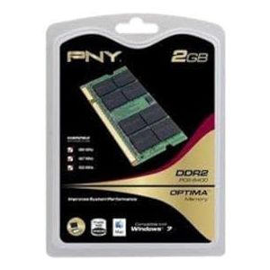 PNY Optima 2 GB DDR2 800 MHz PC26400 Notebook/Laptop SODIMM Memory Module MN2048SD2-800