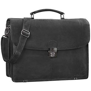 Leren laptoptas van Burkely Vintage