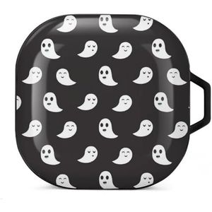Geest zwart patroon oordopjes hoesje compatibel met Samsung hard shell beschermhoes zwart-stijl