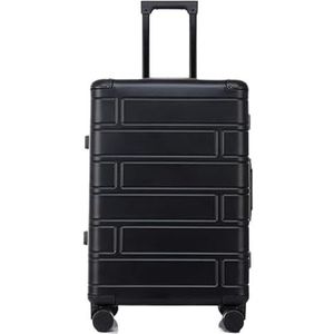 Bagage Reiskoffer Hardshell Handbagage Met Stille Vliegtuigspinnerwielen Koffer Trolley Koffer (Color : Black, Size : 24inch)