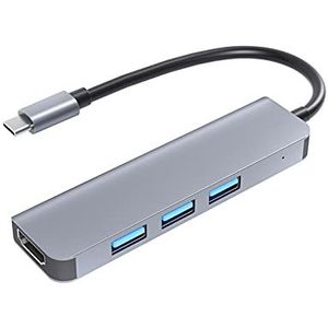 LESANGBAIHUODIAN USB C HUB naar HDMI-Compatible 4K Multi USB 3.0 HUB Adapter PD CHARGE TF/SD 3.5mm AUDIO-aansluiting voor iPad Pro Type C HUB-adapter (Color : GM19)