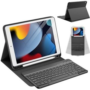 CC Store Toetsenbord voor iPad 10.2 9e 2021/8e 2020/10.2 7e 2019/10.5 Air 3/10.5 Pro, Frans draadloos Bluetooth-toetsenbordhoes en afneembaar magnetisch toetsenbord