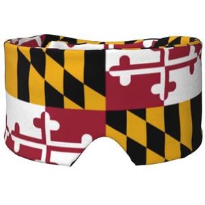 Maryland State Flag Print slaapmasker, zachte huidvriendelijke ooghoezen, lichtblokkerend slaapmasker voor reizen, yoga, dutje