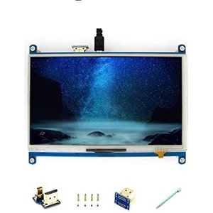 Waveshare 7 inch LCD Resistive Touch Screen 1024x600 IPS Display HDMI Interface for Any Revision of Raspberry Pi and PC Drivers Provided